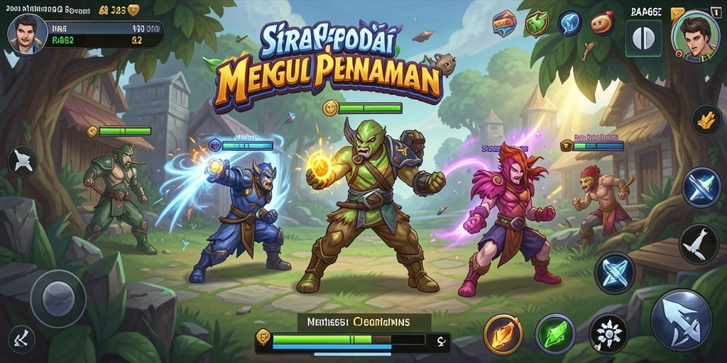 Tampilan gameplay seru dari AA62 yang menonjolkan strategi dan taktik.