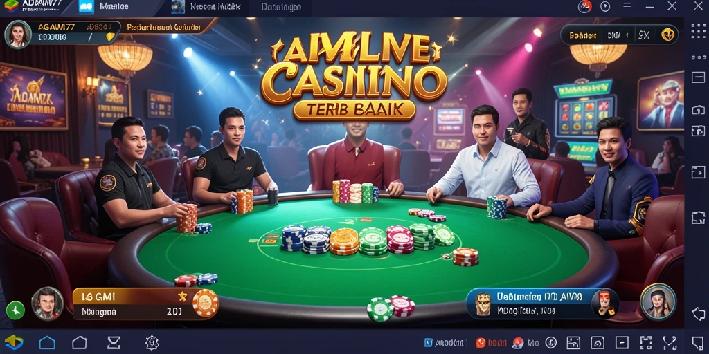 Tampilan gameplay seru di ADAM77 dengan dealer langsung.