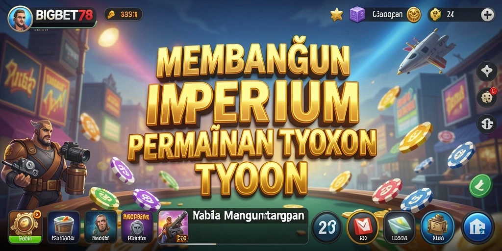 Tangkapan layar gameplay BIGBET78 menunjukkan simulasi bisnis yang dinamis.