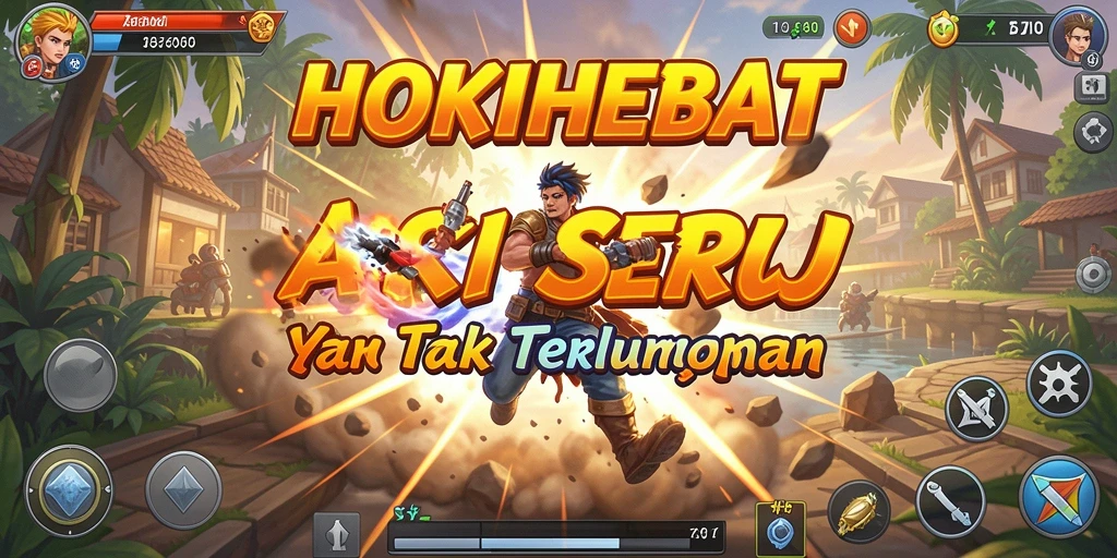 Screenshot gameplay HOKIHEBAT dengan aksi penuh adrenalin.