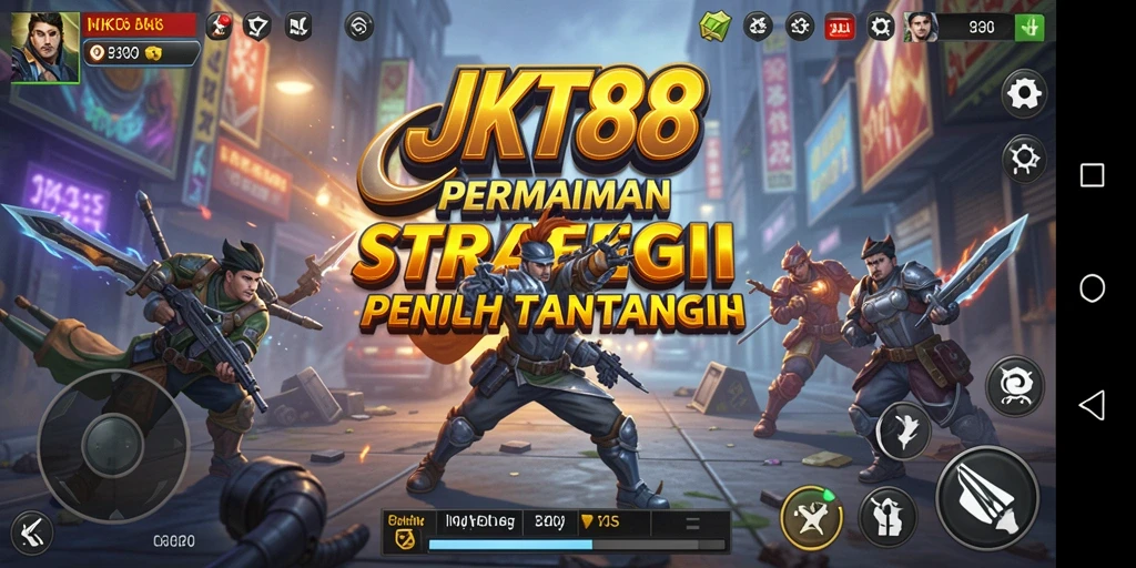Screenshot gameplay JKT88 menampilkan strategi pertempuran yang intens dan mendebarkan.