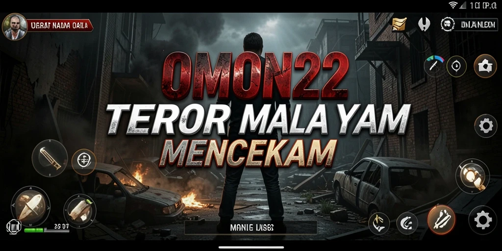 Screenshot gameplay OMON22 yang menampilkan suasana Horror yang mencekam.