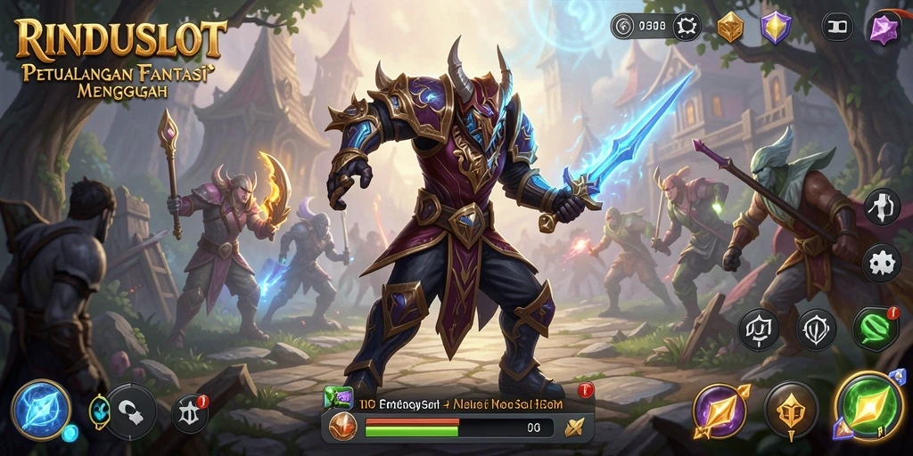 Tampilan mendebarkan dari gameplay ARPG RINDUSLOT.