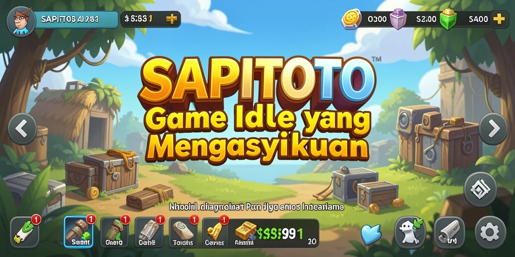 Screenshot gameplay <strong>SAPITOTO</strong> menunjukkan kemajuan pemain dalam pengelolaan sumber daya.