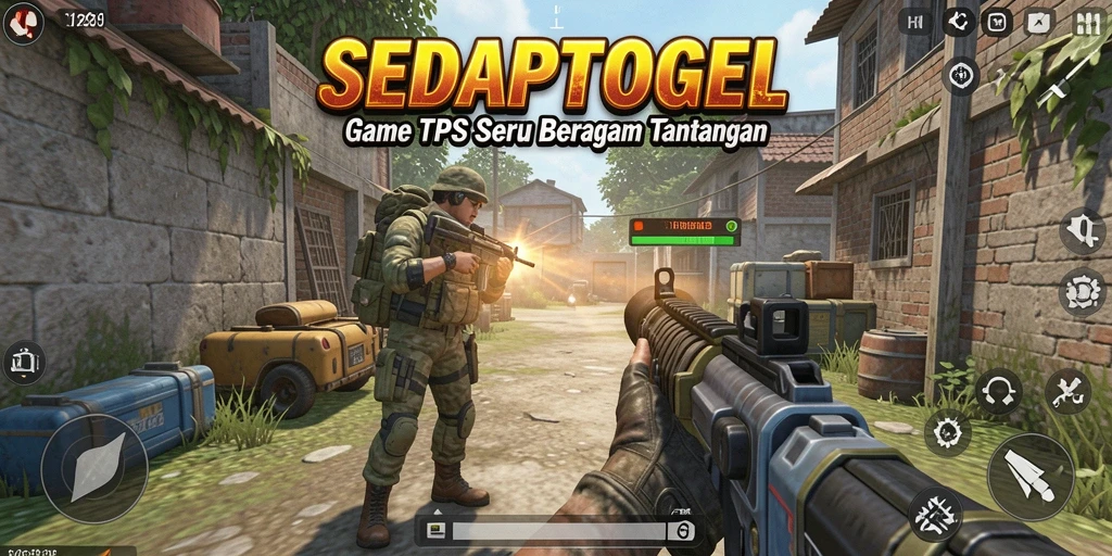 Tampilan seru dari gameplay SEDAPTOGEL dalam aksi TPS.