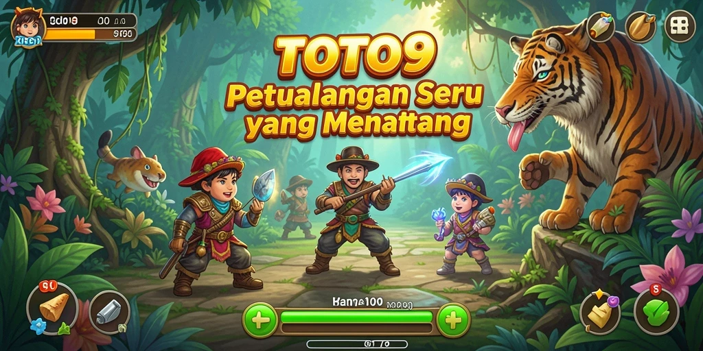 Tampilan gameplay petualangan yang menakjubkan dan penuh aksi.