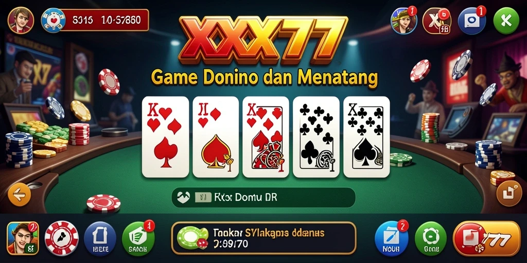 Tampilan gameplay yang seru dari game Domino XXX777.